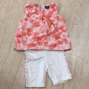 NWOT baby gap pink floral burst top